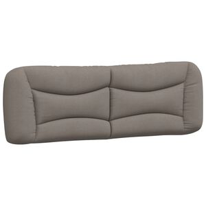 vidaXL Coussin de t&ecirc;te de lit Hvar taupe 160 cm tissu