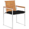 vidaXL Chaises de jardin lot de 8 avec coussins Bois d'acacia solide