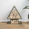 vidaXL Portant de bois chauffage vert olive 50x25x60 cm