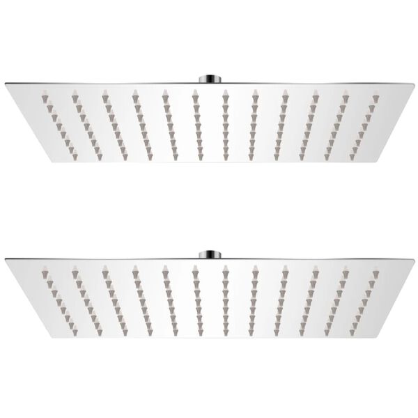 vidaXL Pomme de douche plongeante 2 pcs Acier inoxydable 20x30 cm