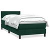 vidaXL Sommier &agrave; lattes de lit et matelas vert fonc&eacute; 100x220cm velours
