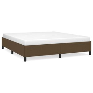vidaXL Cadre de lit sans matelas marron fonc&eacute; 160x200 cm tissu