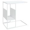 vidaXL Table d'appoint Blanc 55x36x59,5 cm Bois d'ingénierie