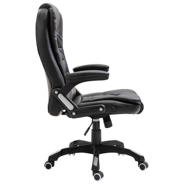 vidaXL Chaise de bureau Noir Similicuir