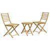 vidaXL Ensemble de bistro 3 pcs bambou