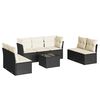 vidaXL Salon de jardin 8 pcs avec coussins noir r&eacute;sine tress&eacute;e