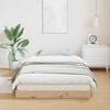 vidaXL Cadre de lit sur&eacute;lev&eacute; Naturel 100 x 210 cm Bois de pin massif