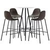 vidaXL Ensemble de bar 5 pcs Tissu Gris fonc&eacute;