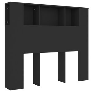 vidaXL Armoire de t&ecirc;te de lit noir 120x18,5x102,5 cm