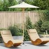 vidaXL Parasol de jardin Blanc cr&egrave;me &Oslash; 270 x 260 cm Bambou