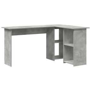 vidaXL Bureau Gris b&eacute;ton 142 x 102 x 73 cm Bois d'ing&eacute;nierie