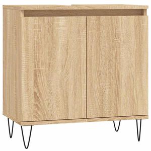 vidaXL Armoire de bain ch&ecirc;ne sonoma 58x33x60 cm bois d'ing&eacute;nierie