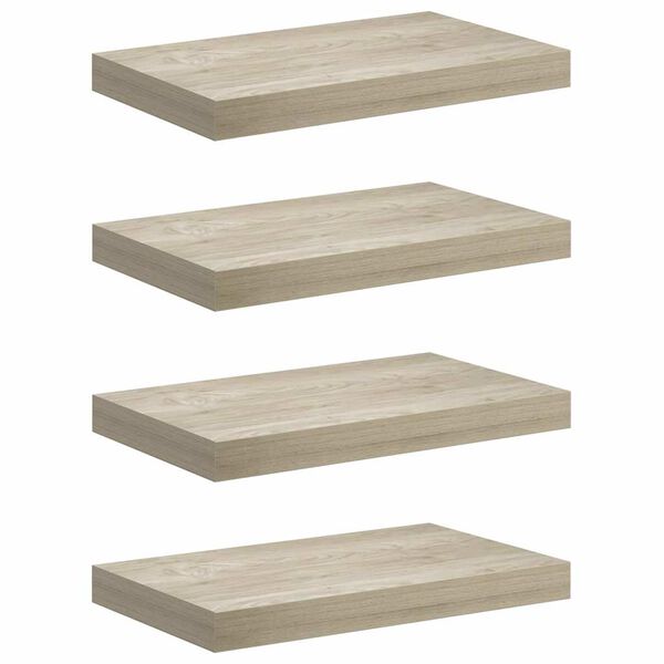 vidaXL Étagères murales flottantes 4 pcs chêne 40x23x3,8 cm MDF