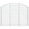 vidaXL Panier de gabions arqué 150x30x100/120 cm Fer galvanisé