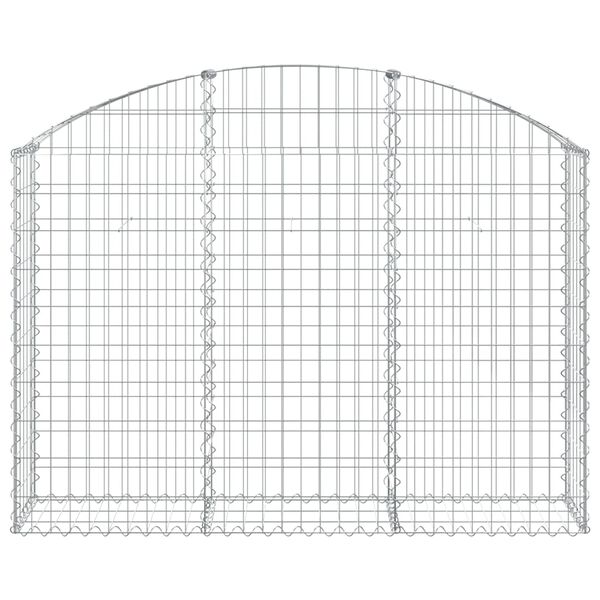 vidaXL Panier de gabions arqué 150x30x100/120 cm Fer galvanisé