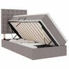 vidaXL Lit avec rangement et LED avec LED Taupe 90 x 200 cm Polyester