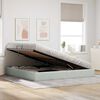 vidaXL Lit de Rangement avec matelas Gris clair 200 x 200 cm Velours