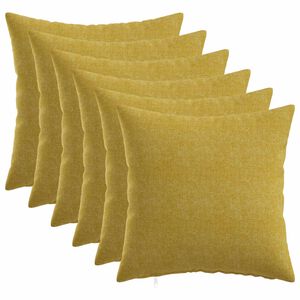vidaXL Housse de coussin 6 pc HEERLEN Vert clair 30 x 30 cm Tissu