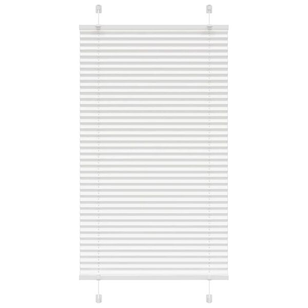 vidaXL Store pliss&eacute; blanc 80x100 cm largeur du tissu 79,4 cm polyester