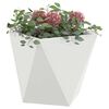 vidaXL Jardini&egrave;re 2 pcs Blanc 50 x 50 x 50 cm Acier