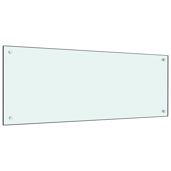 vidaXL Dosseret de cuisine Blanc 100x40 cm Verre tremp&eacute;
