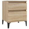 vidaXL Table de chevet Ch&ecirc;ne sonoma 40x35x50 cm