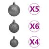 vidaXL Demi-arbre de Noël artificiel pré-éclairé et boules blanc 120cm