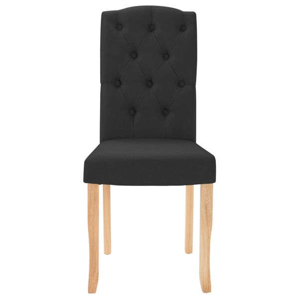 vidaXL Chaises &agrave; manger lot de 4 noir tissu