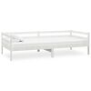 vidaXL Lit de repos avec matelas 90x200 cm Blanc Bois de pin massif