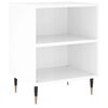 vidaXL Tables de chevet 2pcs blanc brillant 40x30x50cm bois ing&eacute;nierie