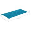 vidaXL Banc de jardin pliable avec coussin 118 cm Bambou