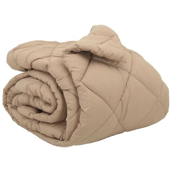 vidaXL Duvet d'hiver Taupe 220 x 260 cm Microfibre