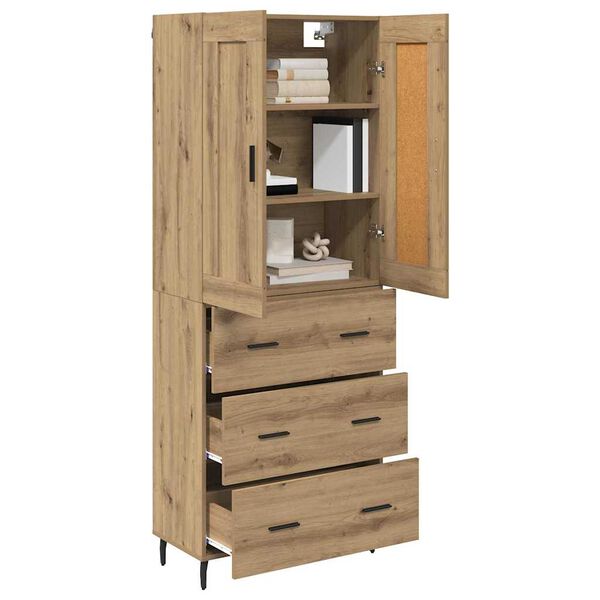 vidaXL Haut Armoire 2 pcs Ch&ecirc;ne artisanal Bois d'ing&eacute;nierie