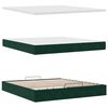 vidaXL Cadre de lit ottoman avec matelas vert fonc&eacute; 160x200 cm velours
