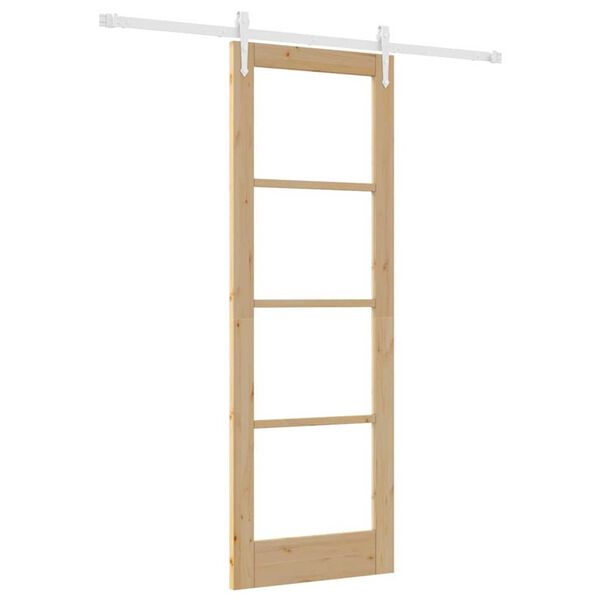 vidaXL Porte coulissante Naturel 73,5 x 211 cm