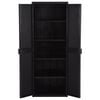 vidaXL Armoire de rangement de jardin Noir 65x45x172 cm PP Rotin