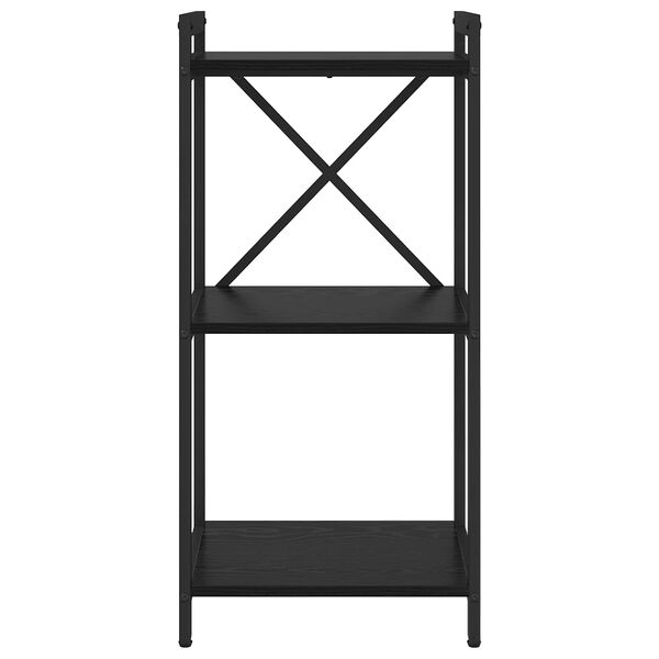vidaXL &Eacute;tag&egrave;re Ch&ecirc;ne noir 40 x 30 x 85 cm Bois d'ing&eacute;nierie