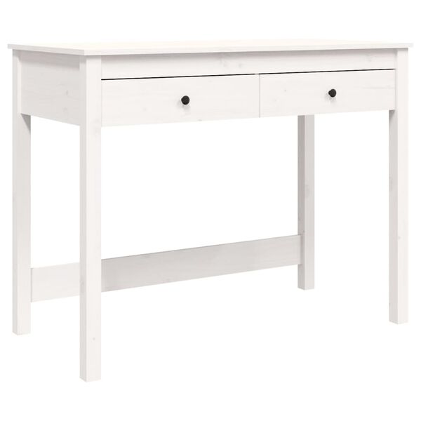 vidaXL Bureau avec tiroirs Blanc 100x50x78 cm Bois massif de pin