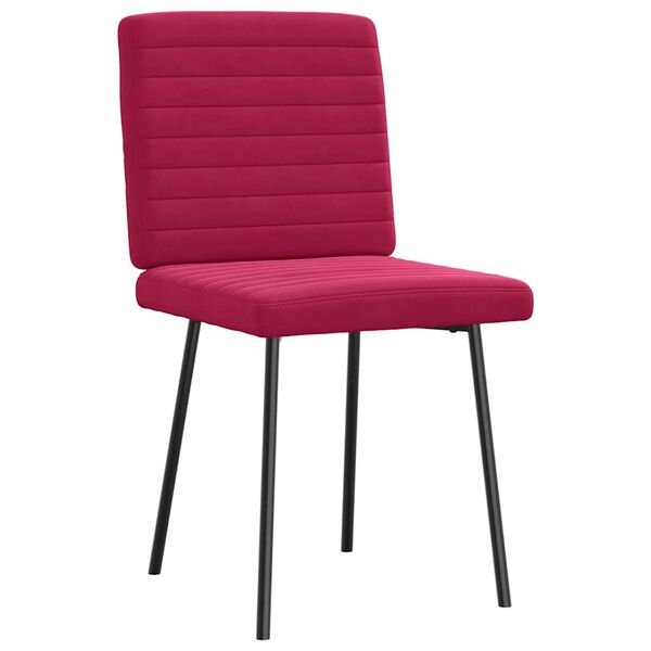 vidaXL Chaises à manger lot de 2 Rouge bordeaux Velours