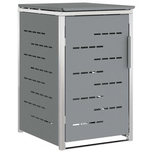 vidaXL Stockage de bac &agrave; d&eacute;chets pour 1 bac 240L Gris