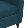 vidaXL Fauteuil de massage inclinable bleu velours
