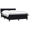 vidaXL Sommier &agrave; lattes de lit avec matelas noir 160x210 cm velours