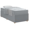 vidaXL Cadre de lit avec matelas Gris clair 90 x 190 cm tissu