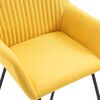 vidaXL Chaises &agrave; manger lot de 4 jaune tissu