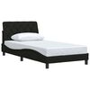 vidaXL Cadre de lit sans matelas noir 100x200 cm tissu