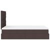vidaXL Cadre de lit ottoman avec matelas marron fonc&eacute; 120x200 cm tissu