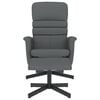 vidaXL Fauteuil inclinable avec repose-pied gris similicuir