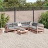vidaXL Salon de jardin 7 pcs et coussins bois massif sapin de douglas