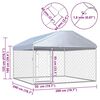 vidaXL Chenil ext&eacute;rieur avec toit pour chiens 200 x 200 x 135 cm