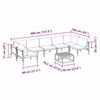 vidaXL Ensemble de canap&eacute; de jardin avec coussin 8 pcs Noir Acier